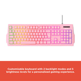 Mistic RGB Gaming Combo – Keyboard (105 Keys), Backlit Mouse (6400 DPI), & Headphones with Microphone